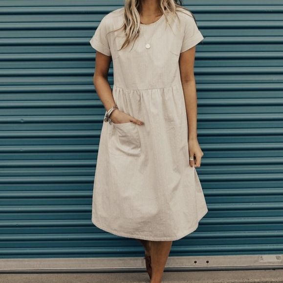 Rolee Yellow Pinstripe Lucas Dress - Picture 3 of 5